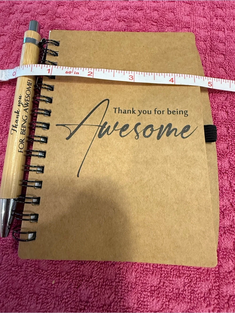 Spiral calendar note task notebook pen set inspiration quote gift